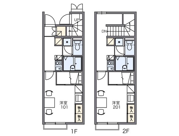 レオパレス丹荘 34244の物件間取画像
